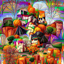 Load image into Gallery viewer, &quot;Cubist Colors of Fall&quot;
